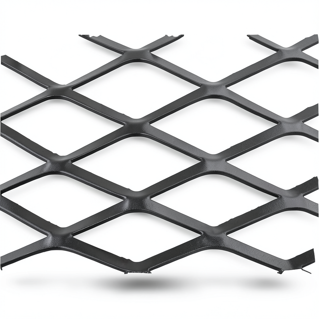 Hot Rolled Black Steel Expanded Metal Mesh Thickness 1.7 mm Width 2.44 m Length 4 m