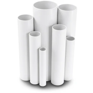 مواسير UPVC ضغط اسمي 27 بار قطر خارجي 42.1 مم سمك 4.8 مم أبيض