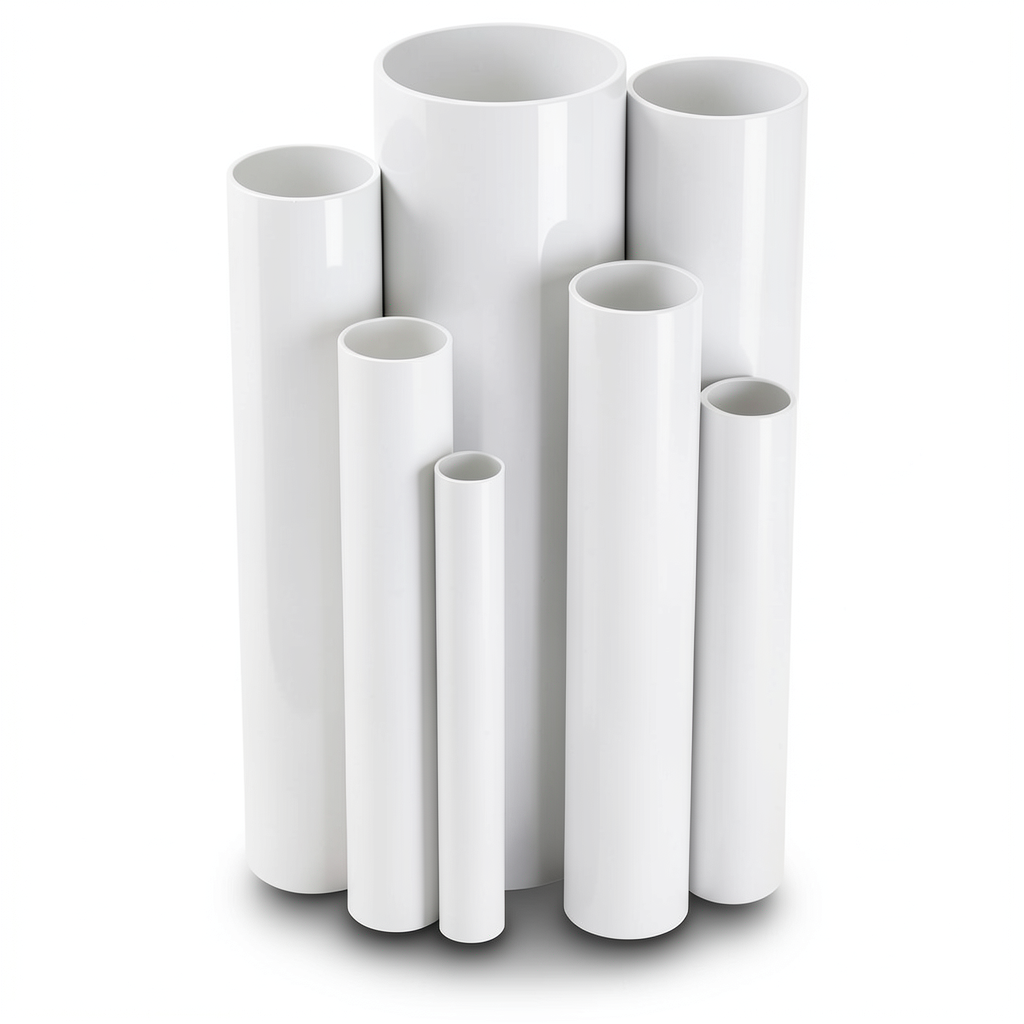 مواسير UPVC ضغط 27 بار قطر خارجي 42.4 مم سمك 5.5 مم لون أبيض