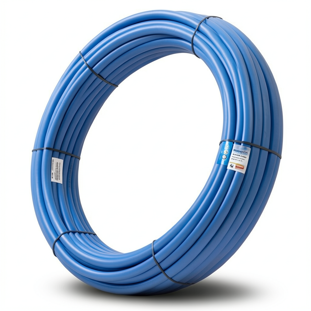 أنابيب HDPE نيبروبلاست PE 80 ضغط 8 بار قطر خارجي 125 مم سمك 7.4 مم لون ازرق | نيبروبلاست