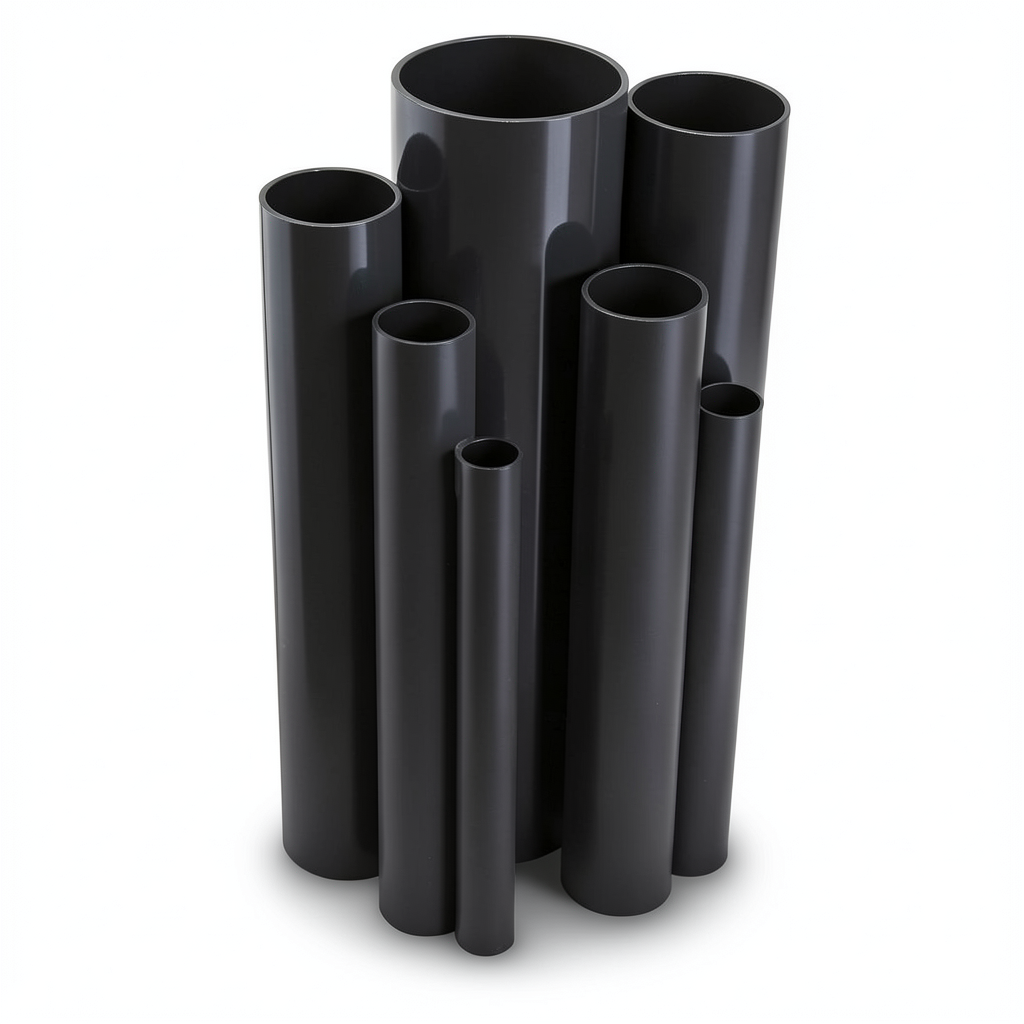 مواسير UPVC ضغط 27 بار قطر خارجي 42.4 مم سمك 5.5 مم لون اسود