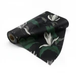 Floral wall decoration, black color, length 10 m, width 0.53 m, model 440447 