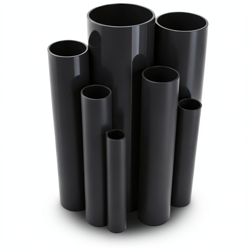 مواسير UPVC مقاس ¼ 1 إنش سمك 3.56 مم لون أسود