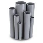 مواسير UPVC مقاس ½ 1 إنش سمك 3.68 مم لون رمادي
