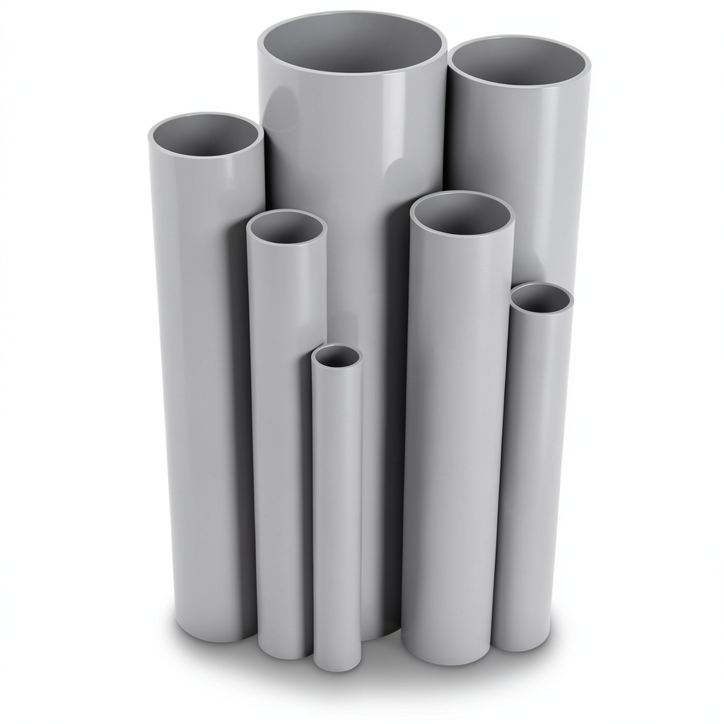مواسير UPVC مقاس 3 إنش سمك 5.49 مم لون رمادي