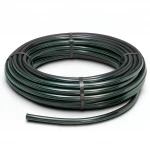 HDPE Plastic Coil Pipe  Nominal Pressure 4 Bar [PE 80] Outside Diameter 140 mm  SDR 41  Color Black with Green Stripes | Almona Factory