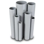 مواسير UPVC مقاس 6 إنش سمك 7.11 مم لون رمادي