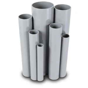 مواسير UPVC مقاس 6 إنش سمك 7.11 مم لون رمادي