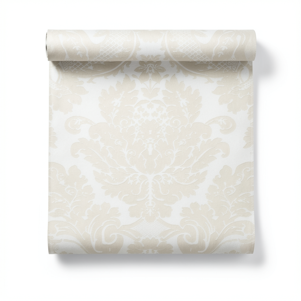 Italian Wallpaper Classic Design 10m x 0.73m, Light Beige