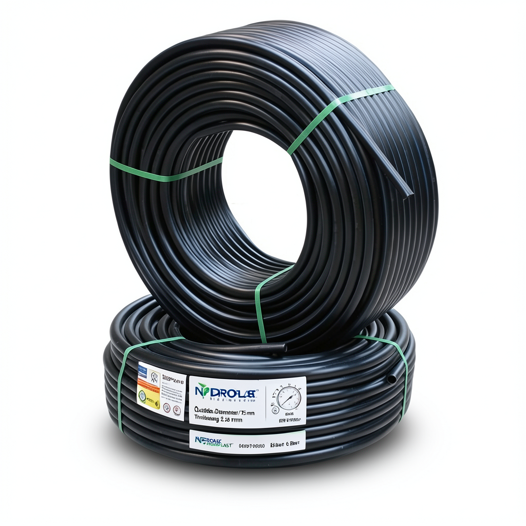 HDPE Pipes PE 100 Pressure 6 Bar Outside Diameter 75 mm Thickness 2.8 mm Black | NEPROPLAST