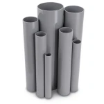 مواسير UPVC مقاس 8 إنش سمك 8.18 مم لون رمادي