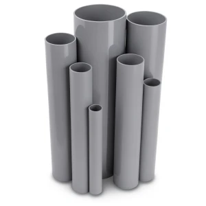 مواسير UPVC مقاس 8 إنش سمك 8.18 مم لون رمادي