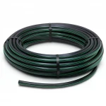 لفة أنابيب HDPE ضغط  4 بار [PE 80] قطر خارجي 160 مم  SDR 33  لون اسود مع خط اخضر | مصنع المنى