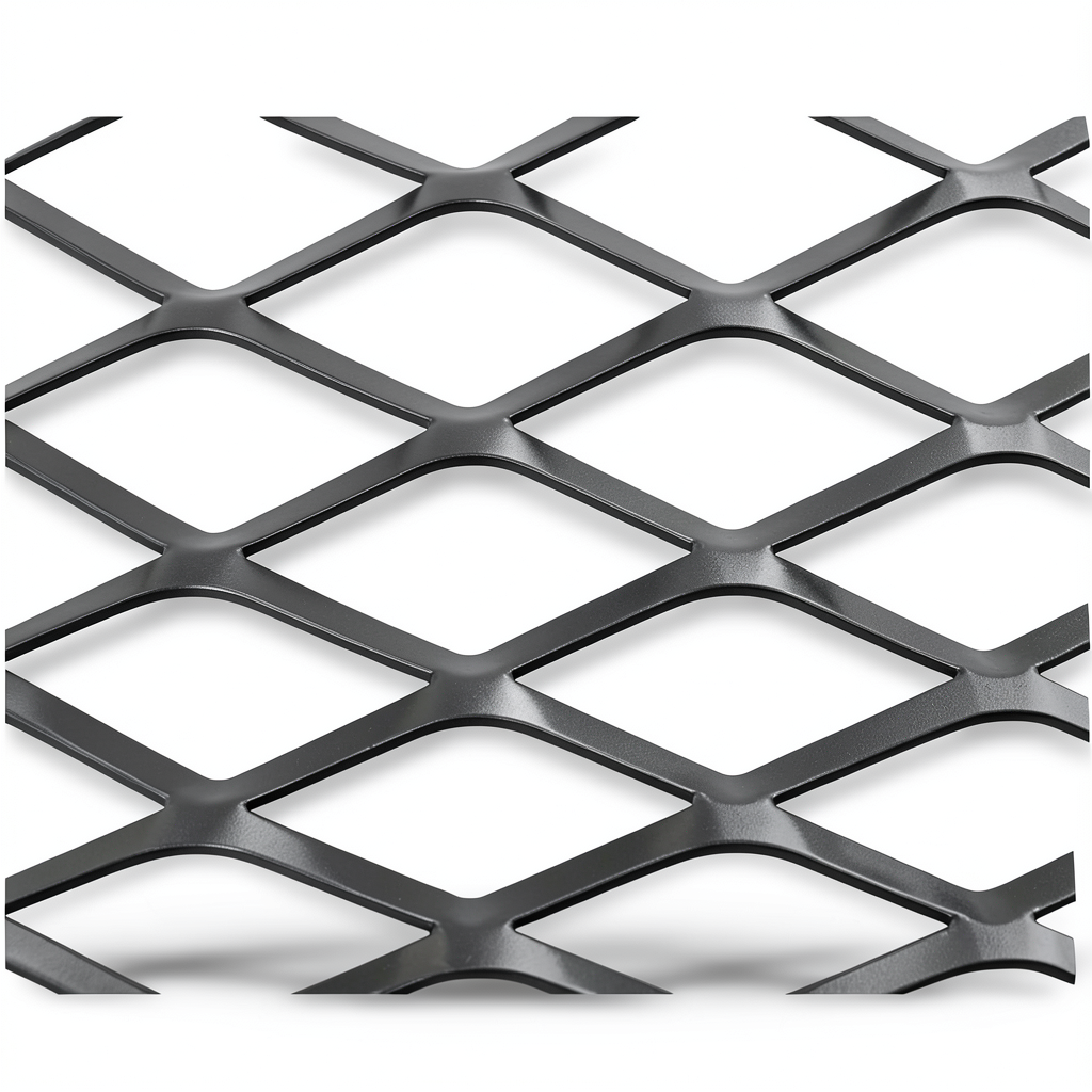 Hot Rolled Black Steel Expanded Metal Mesh Thickness 1.7 mm Width 2.44 m Length 6 m