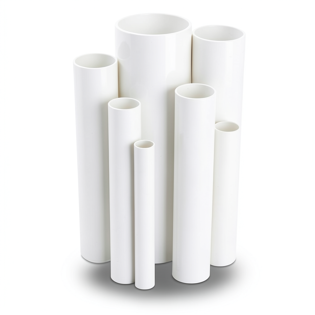 مواسير UPVC ضغط 27 بار قطر خارجي 42.4 مم سمك 5.5 مم لون أبيض