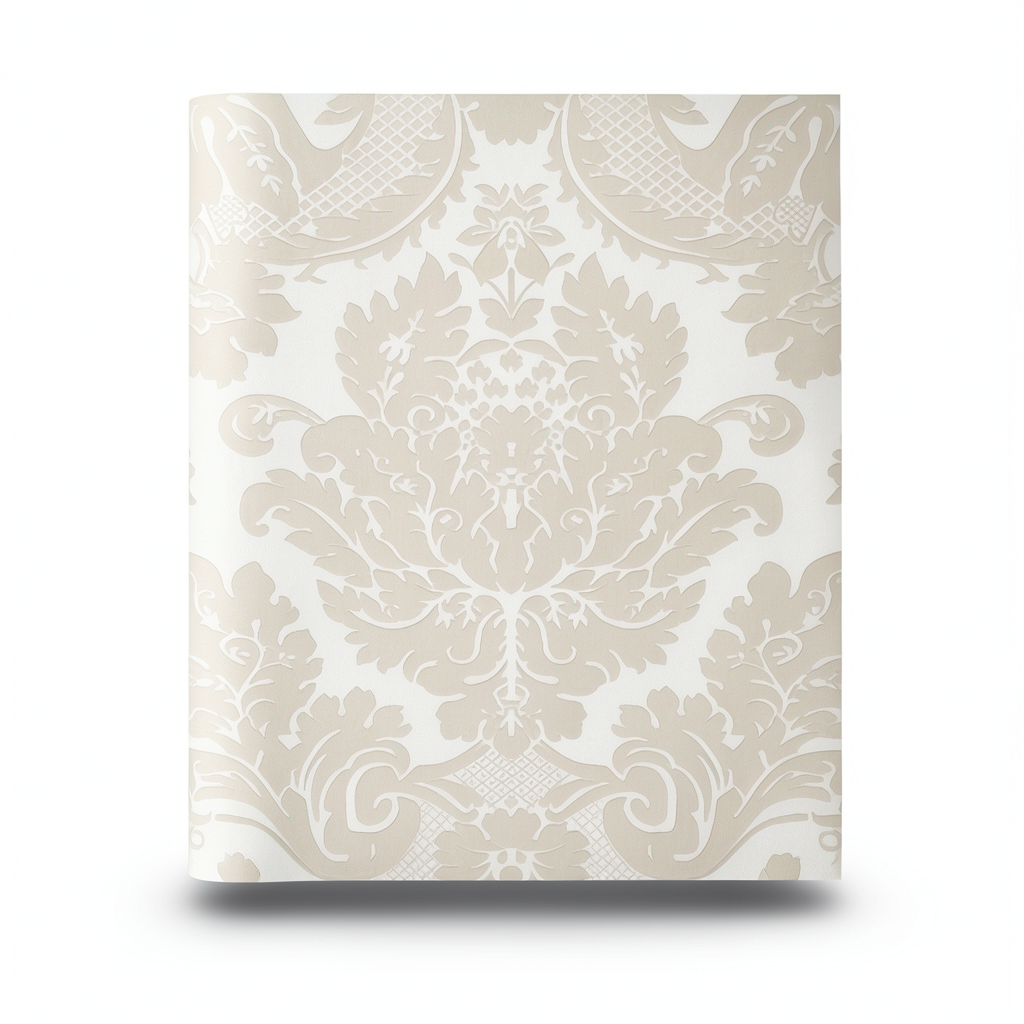 Italian Wallpaper Classic Design 10m x 0.73m, Light Beige