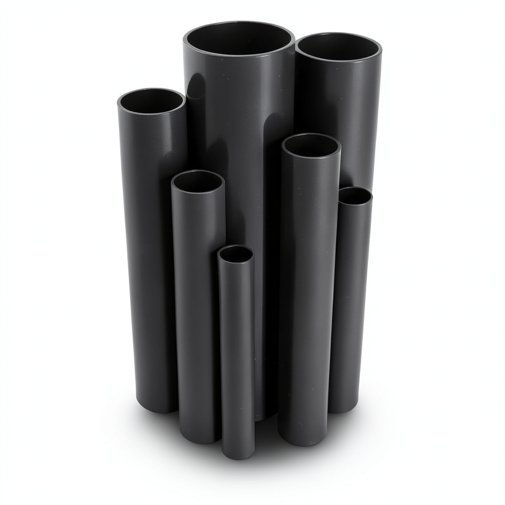 مواسير UPVC ضغط 27 بار قطر خارجي 42.4 مم سمك 5.5 مم لون اسود
