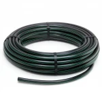 لفة أنابيب HDPE ضغط  6 بار [PE 80] قطر خارجي 160 مم  SDR 22  لون اسود مع خط اخضر | مصنع المنى