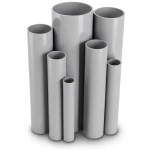 مواسير UPVC مقاس ½ 1 إنش سمك 3.68 مم لون رمادي