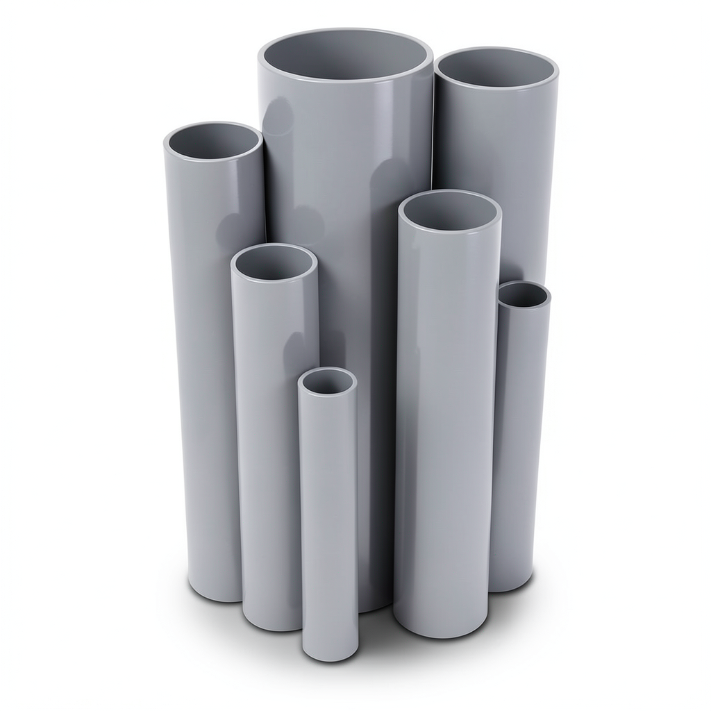 مواسير UPVC مقاس 2 إنش سمك 3.91 مم لون رمادي