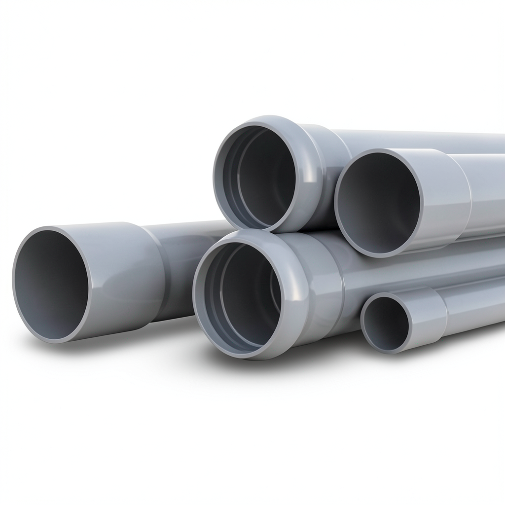 UPVC Pipes Nominal Pressure 16 Bar Outside Diameter 50 mm Thickness 3.7 mm Gray