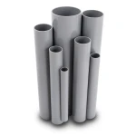 مواسير UPVC مقاس 4 إنش سمك 6.02 مم لون رمادي