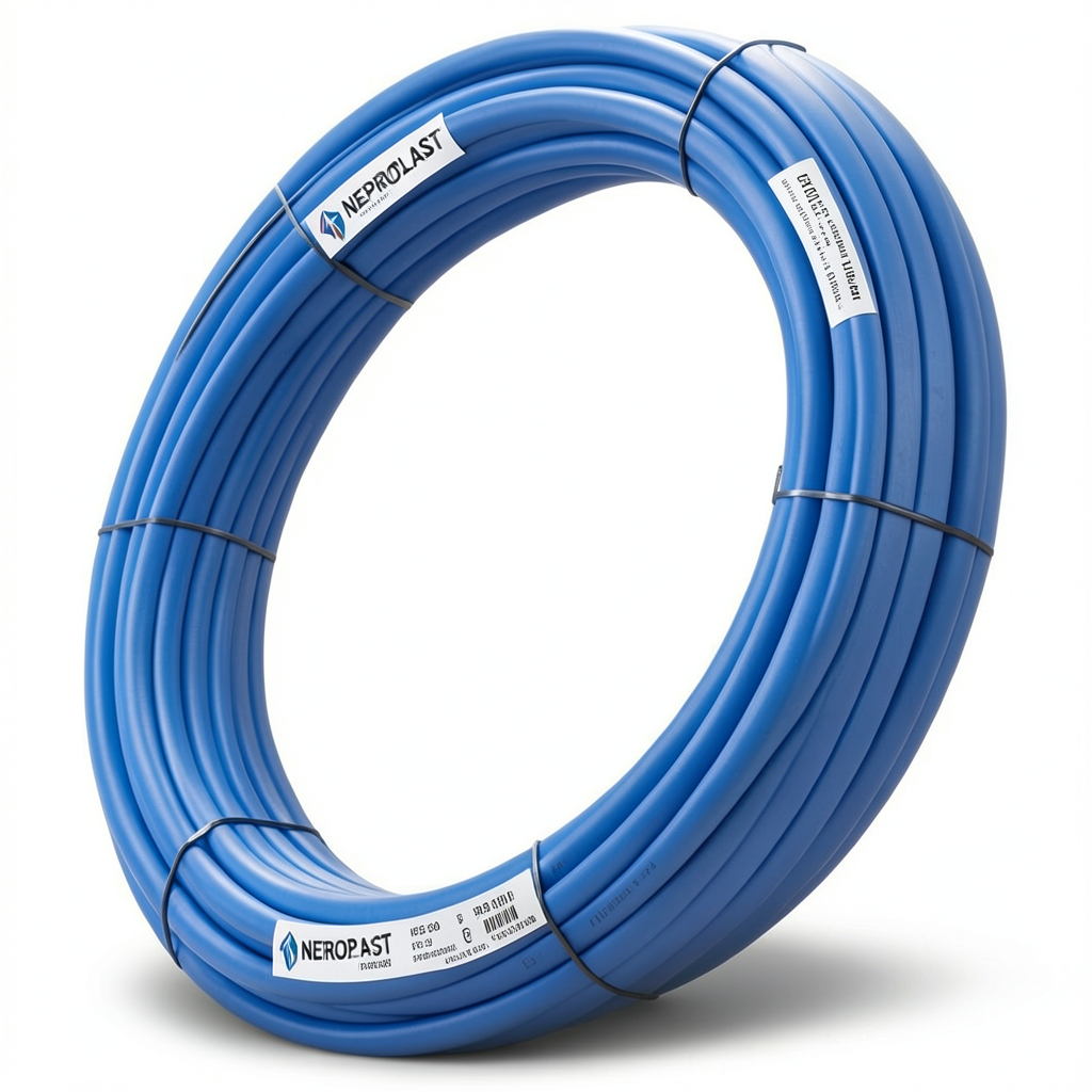 HDPE Pipes PE 80 Pressure 12.5 Bar Diameter 50 mm Thickness 4.6 mm Blue | NEPROPLAST