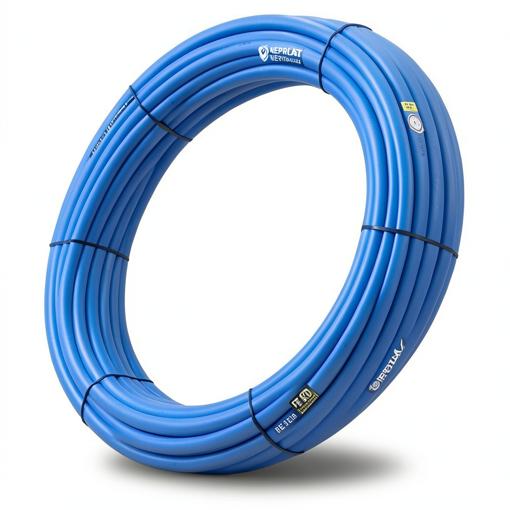 HDPE Pipes PE 80 Pressure 12.5 Bar Diameter 63 mm Thickness 5.8 mm Blue | NEPROPLAST