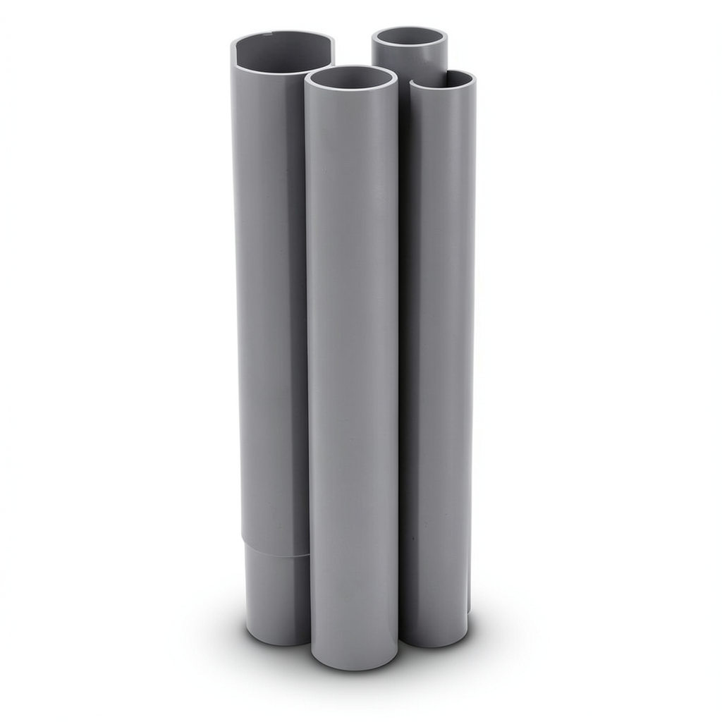 مواسير UPVC مقاس 8 إنش سمك 8.18 مم لون رمادي