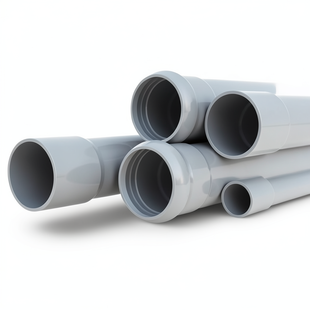 UPVC Pipes Nominal Pressure 10 Bar OD 75 mm Thickness 3.6 mm Gray