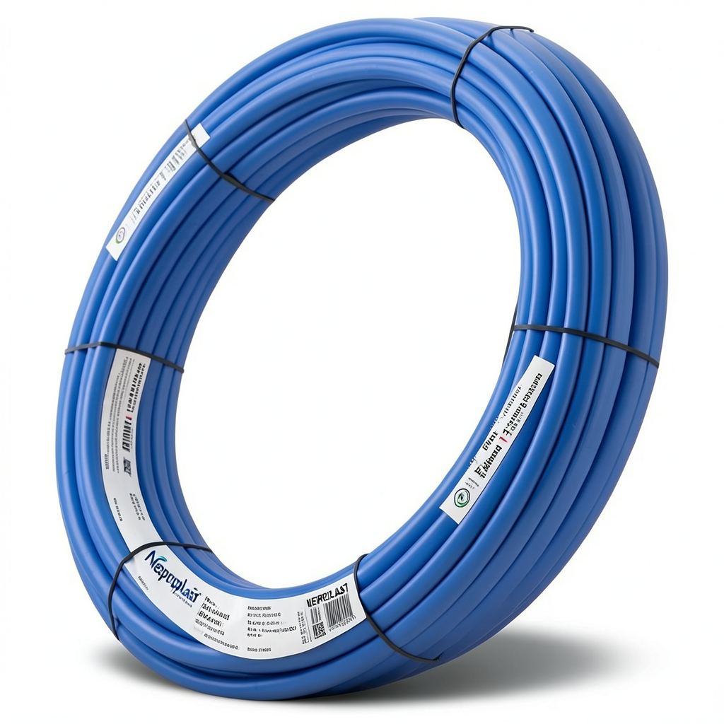 أنابيب HDPE نيبروبلاست PE 80 ضغط 12.5 بار قطر خارجي 125 مم سمك 11.4 مم لون أزرق | نيبروبلاست