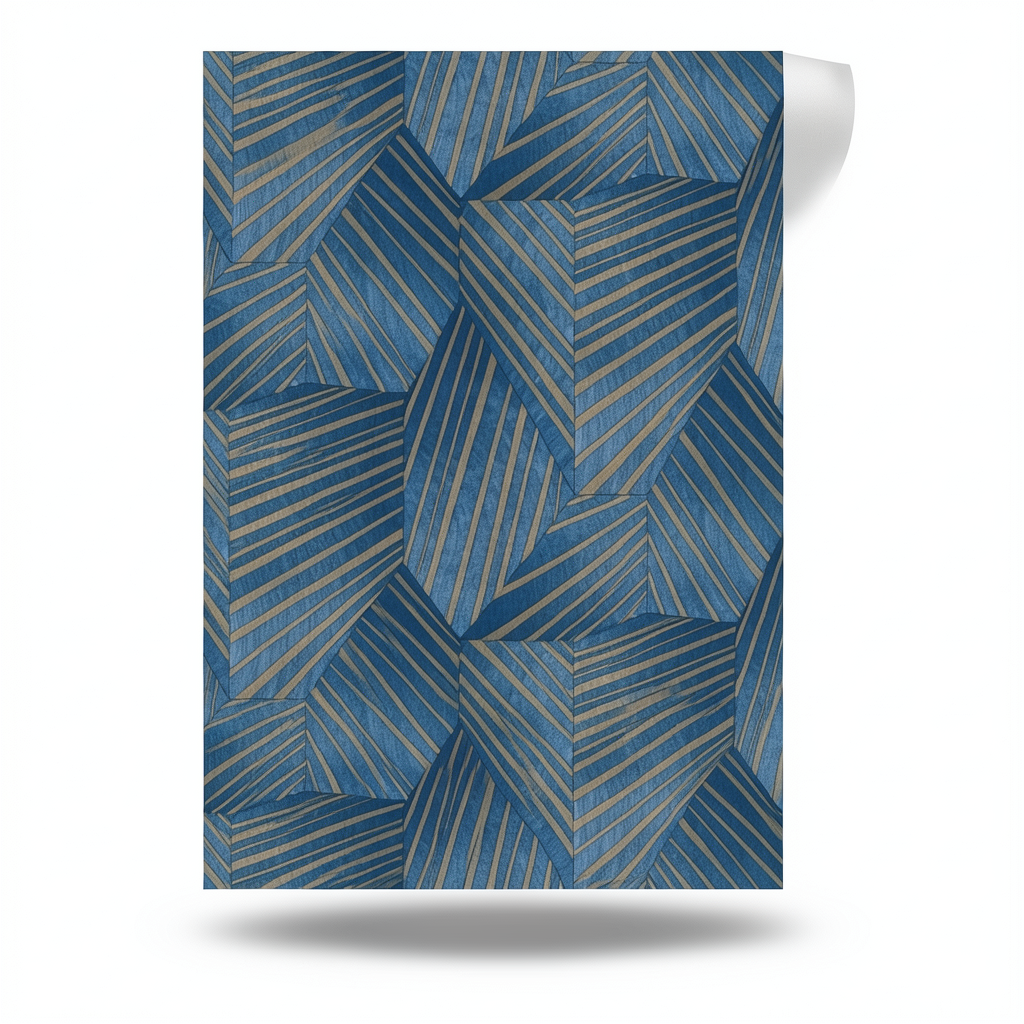 German Wall Decoration Wallpaper Blue, 10m x 0.53m, Model 10152-08