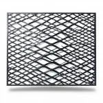 Hot Rolled (Black) Steel Expanded Metal Mesh  Bahri Thickness 4.8 mm Width 2.44  meter Length 1 meter | Bait Al Tatawor Company