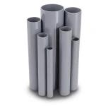 مواسير UPVC مقاس 4 إنش سمك 2.08 مم لون رمادي