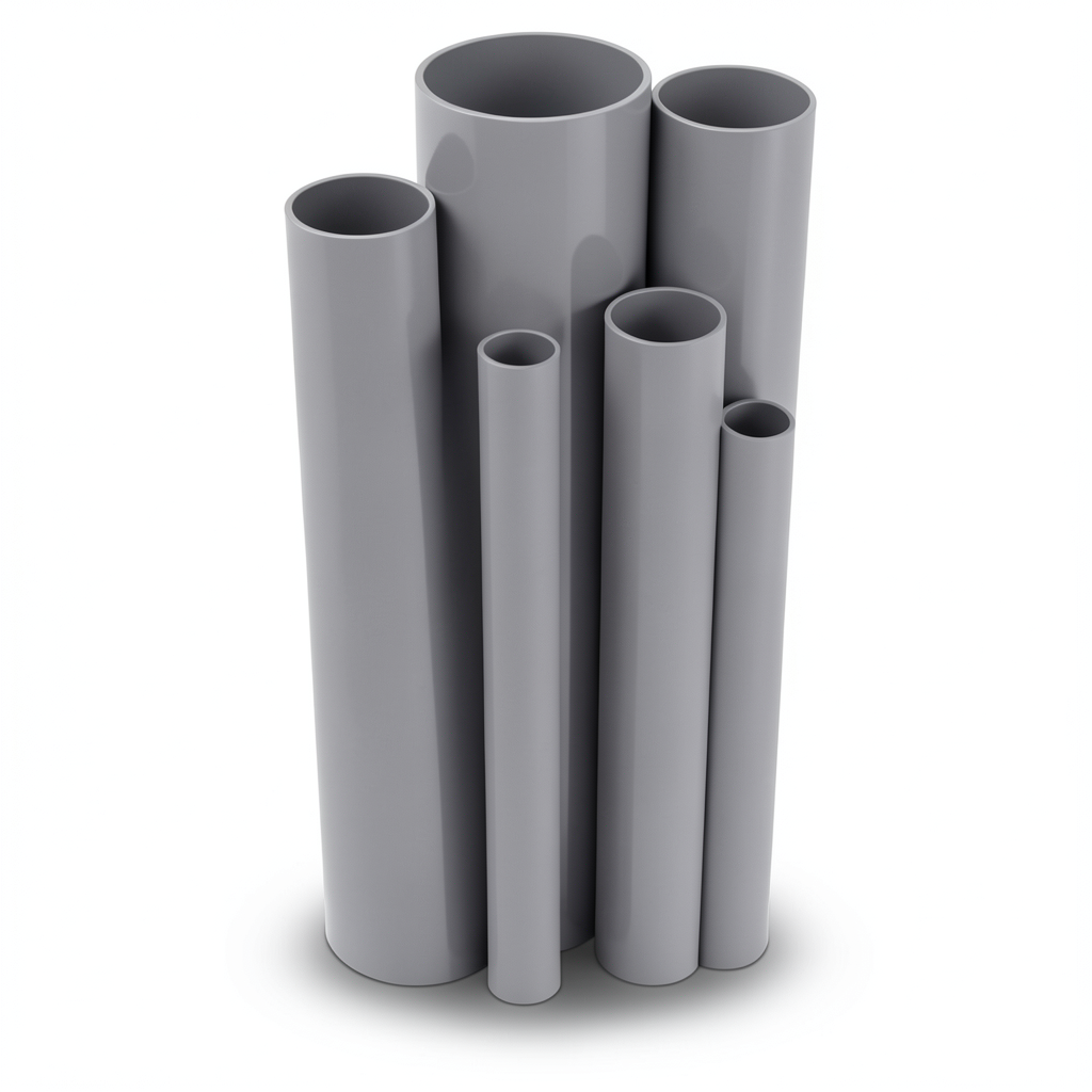 UPVC Pipes Outside Diameter 60.32 mm Thickness 1.52 mm Gray