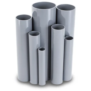 UPVC Pipes Outside Diameter 114.30 mm Thickness 2.54 mm Gray