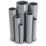 مواسير UPVC مقاس 5 إنش سمك 3.88 مم لون رمادي