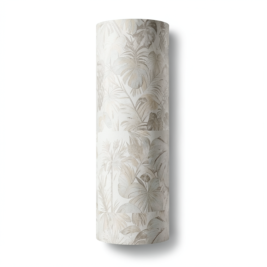 Leaf-patterned Wallpaper Pale Beige 10m x 1.06m, Model 46704