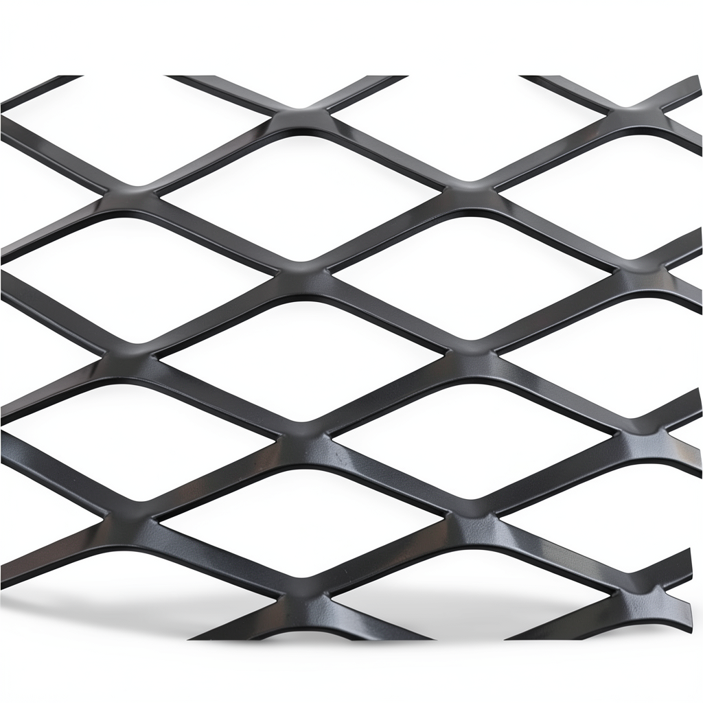 Hot Rolled Black Steel Expanded Metal Mesh Thickness 5.8 mm Width 2.44 m Length 1 m