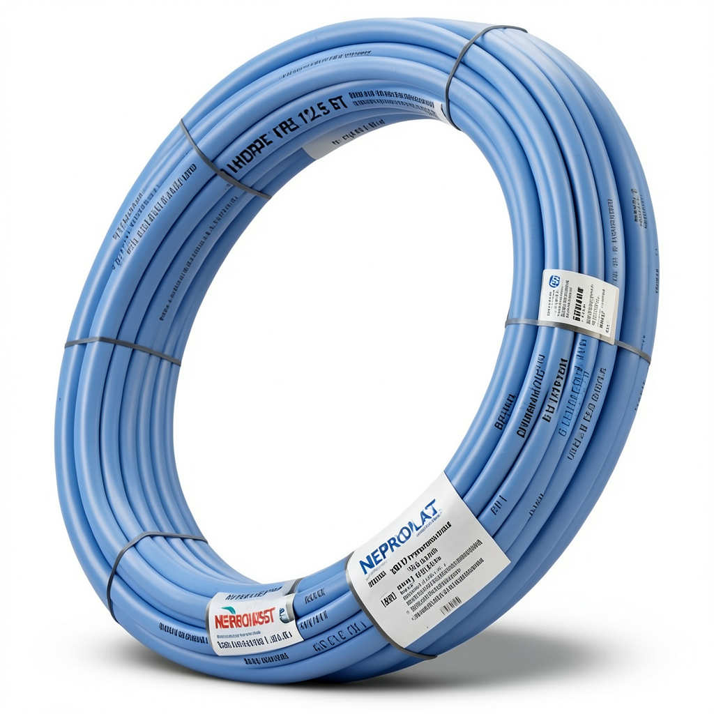أنابيب HDPE PE 80 ضغط 12.5 بار قطر 50 مم سمك 4.6 مم أزرق | نيبروبلاست