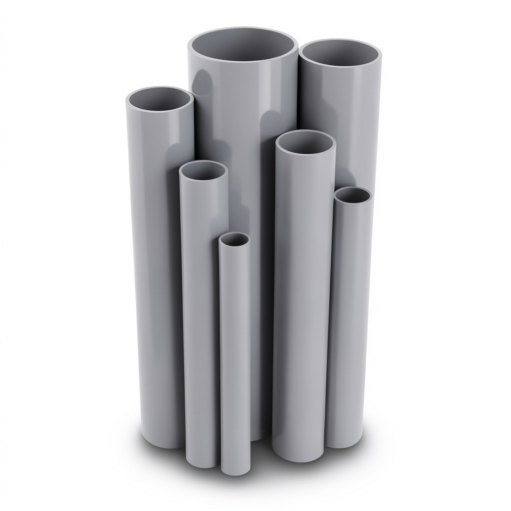 مواسير UPVC مقاس 2 إنش سمك 1.52 مم لون رمادي