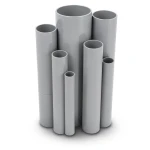 مواسير UPVC مقاس 4 إنش سمك 2.08 مم لون رمادي