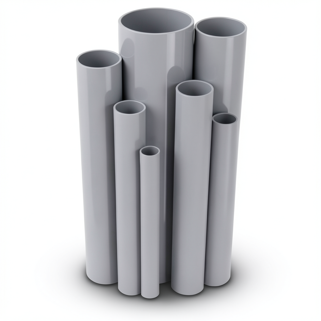 UPVC Pipes Size 5 Inch Thickness 2.62 mm Gray Color