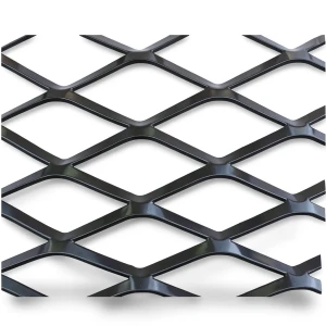 Hot Rolled Black Steel Expanded Metal Mesh 1.2 mm Thickness 2.44 m Width 7 m Length