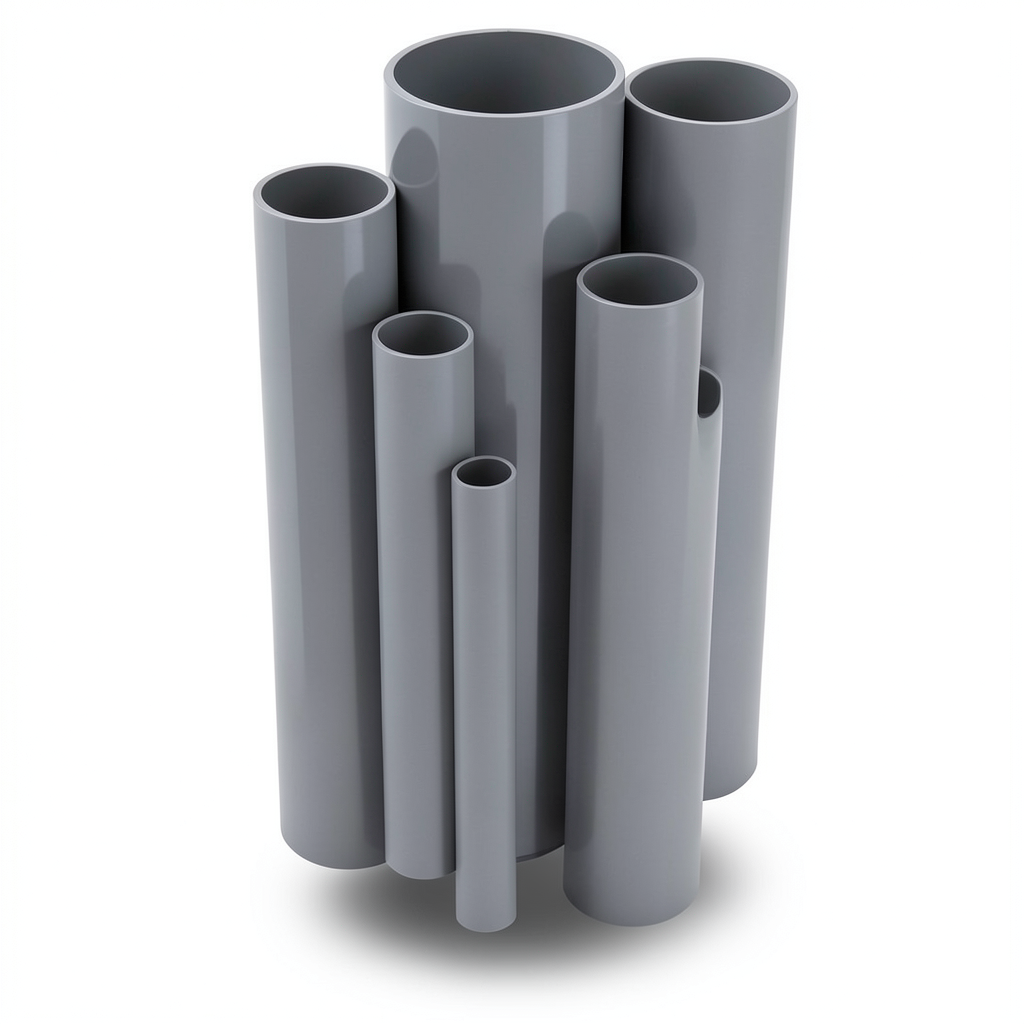 UPVC Pipes Outside Diameter 60.32 mm Thickness 1.52 mm Gray