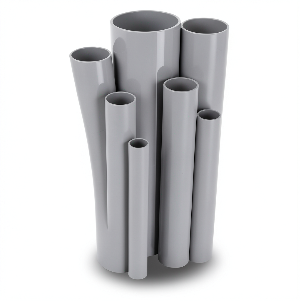 مواسير UPVC قطر خارجي 88.90 مم سمك 1.93 مم لون رمادي