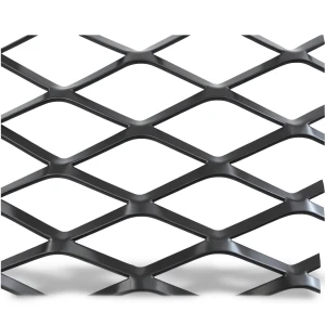 Hot Rolled Steel Expanded Metal Mesh Thickness 1.5 mm Width 2.44 m Length 7 m, Black