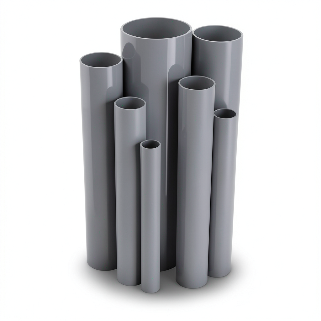 مواسير UPVC مقاس 3 إنش سمك 2.34 مم لون رمادي