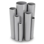 مواسير UPVC مقاس 4 إنش سمك 3.07 مم لون رمادي