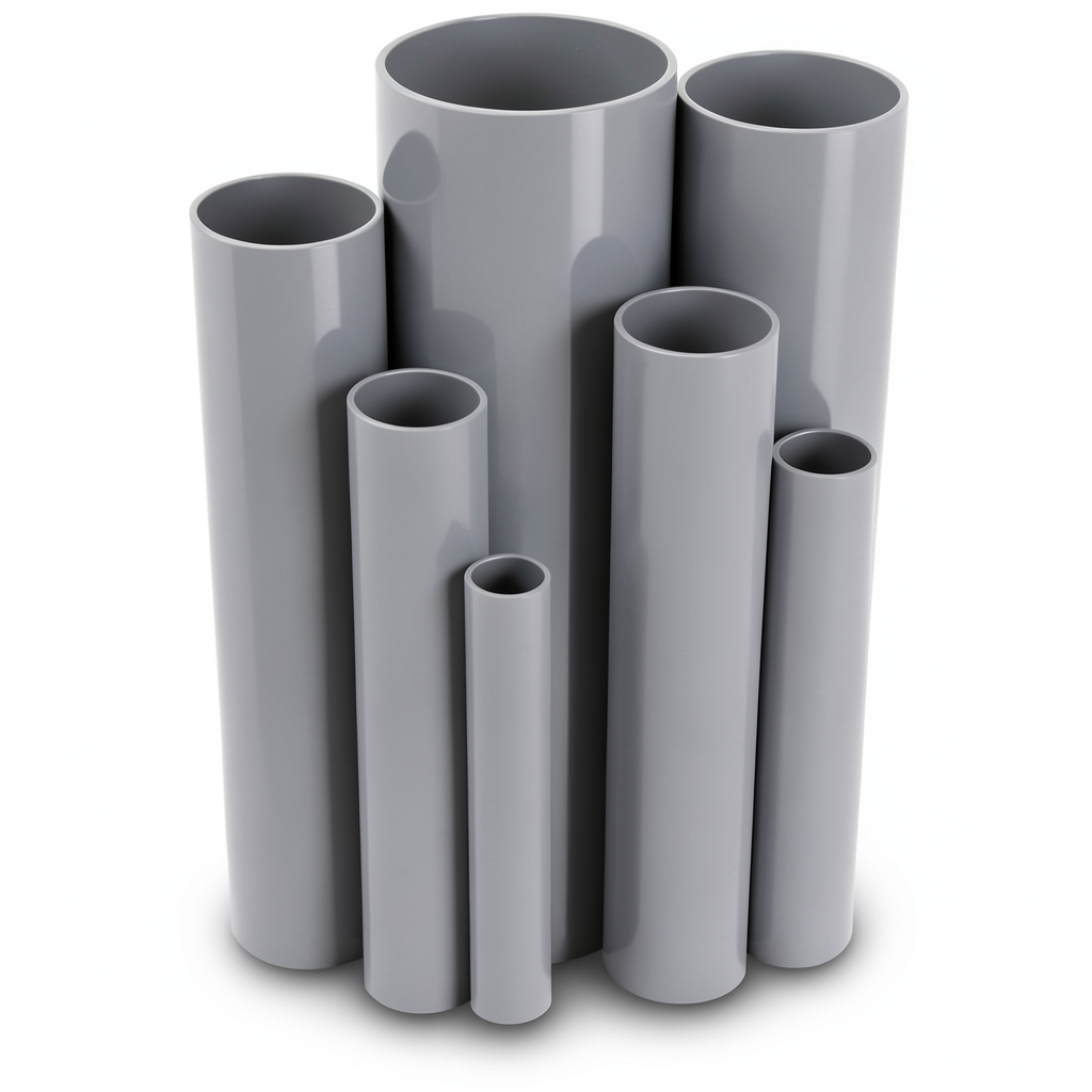 UPVC Pipes 5 Inch Thickness 3.88 mm Gray Color